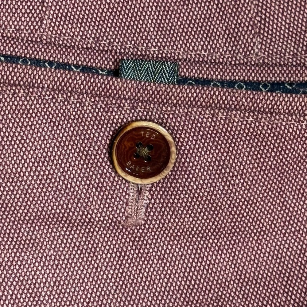 Ted Baker 2 Pairs Twill Weave Chinos, Light Blue and Light Red, Both Size 28R